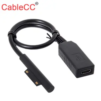 

Chenyang 10pcs/lot DC 12-15V USB-C USB 3.1 Type C Female to Surface Pro3 Pro4 Pro5 Pro 6 Book Charge Cable Adapter 30cm
