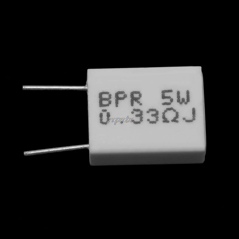 10 шт. 0,33/0,1/0.22R Ом 5 Вт 5% цементный резистор неиндуктивный резистор BPR56 Прямая поставка