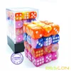 Bescon 12mm 6 Sided Dice 36 in Cube, 12mm Six Sided Die (36) Block of Dice, Gemini Effect in All Assorted Flower Colors 1