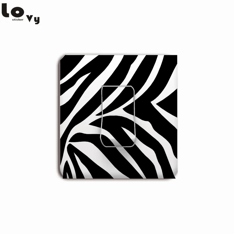 

Creative Zebra Print Pattern Light Switch Sticker Cartoon Animal Vinyl Wall Stickers For Kids Room Bedroom Home Decor