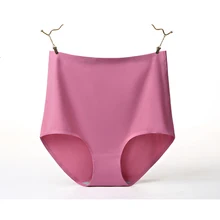 HW307 женские трусики шелк льда нижнее белье 3D Высокая талия трусики сексуальное женское нижнее белье бесшовное нижнее белье большие трусики большого размера для женщин