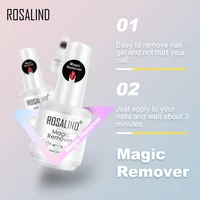 ROSALIND Nail Gel Polish Magic Remover For Manicure Fast Clean Within 2-3 MINS UV Nail Gel Vanishes Remove Base Top Coat 1