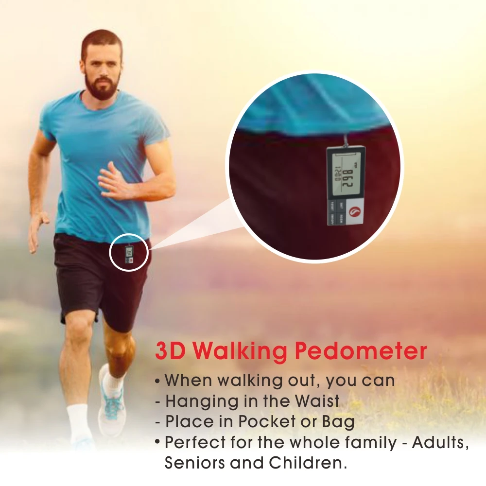 3D walking pedometer