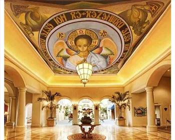 

Custom Photo Wallpaper 3d ceiling murals wallpaper New European relief wings woman Western painting ceiling mural Zenith mural