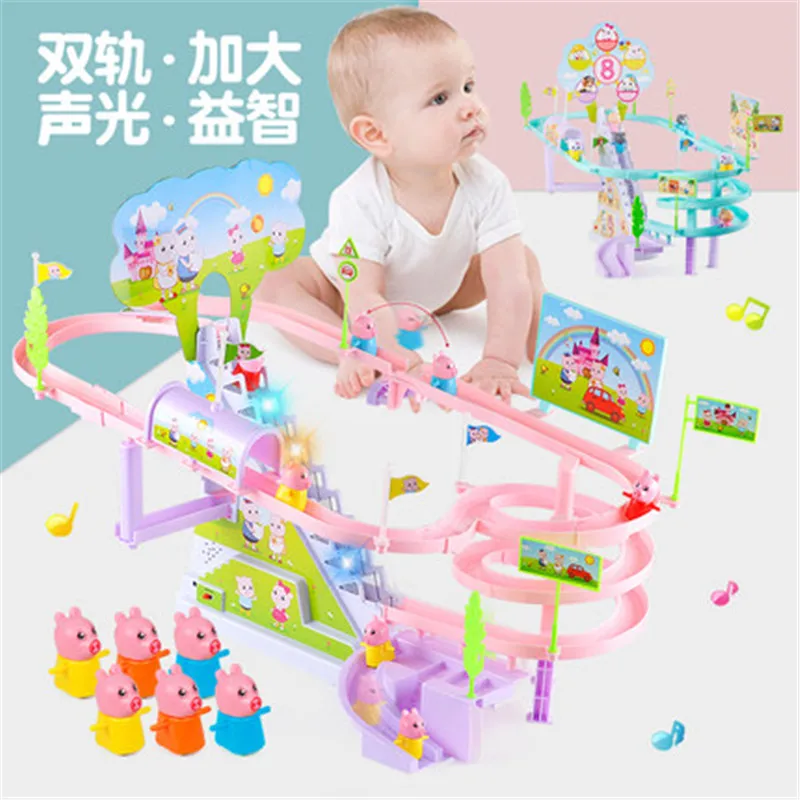

Toys Climb Stairs Moss Climb Stairs Pecs Girls House Home Electric Track Boys Shaking