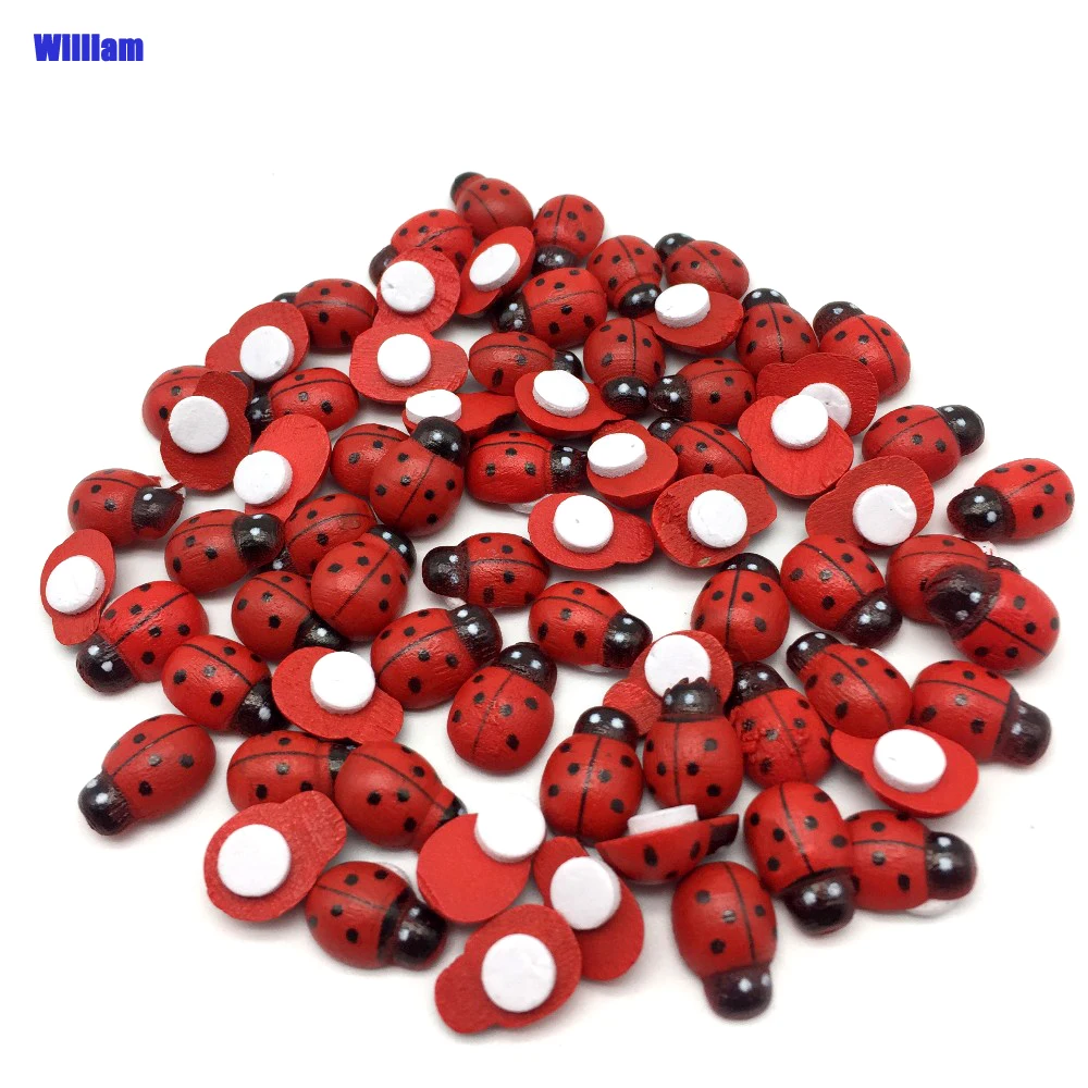 100pcs Mini Bee DIY Ladybug Stickers Scrapbooking Easter Decoration Home Wall Decor Embellishments Birthday Party Decorations