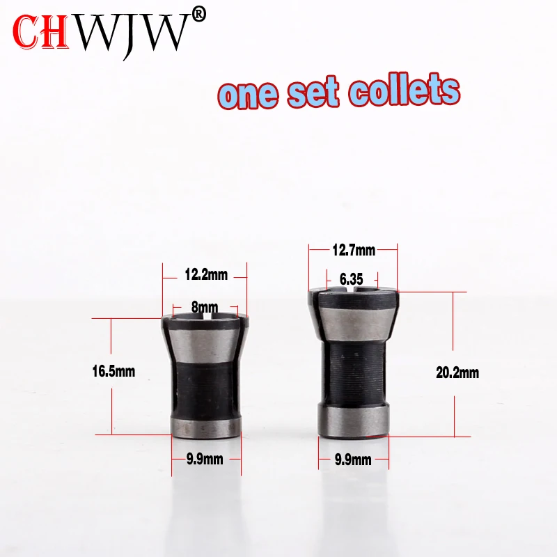 קאטרים - 1pc one set collets 6.35mm 8mm collet chuck Engraving Trimming ...