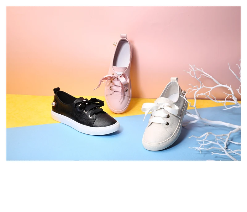 Коллекция года; сезон весна; кроссовки из натуральной кожи со смайликом; женская модная обувь на плоской платформе со шнуровкой; Повседневная обувь для девочек; A9A8121-2