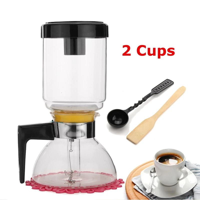2 Cups Percolators Cold Drip Coffee Maker Iced Drip Coffee Pot Glass Hourglass Coffee Pot Cold ...