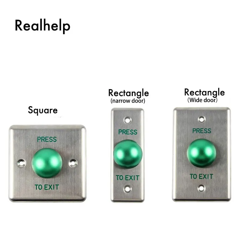 

Door Release Button Stainless Steel Panel with Wire Drawing Finish NO/NC/COM Suitable for All kinds of doors Metal Button