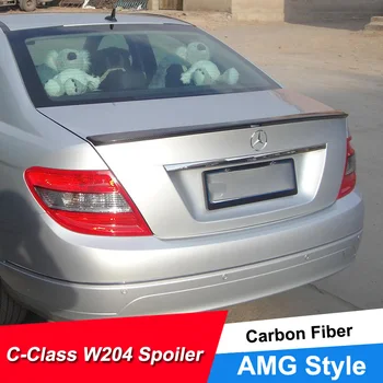 

JNCFORURC Carbon Fiber Rear Trunk Lip Spoiler Wing For Benz W204 Spoiler C Class C200 C250 C300 C350 C63 4D 08-13 Spoilers