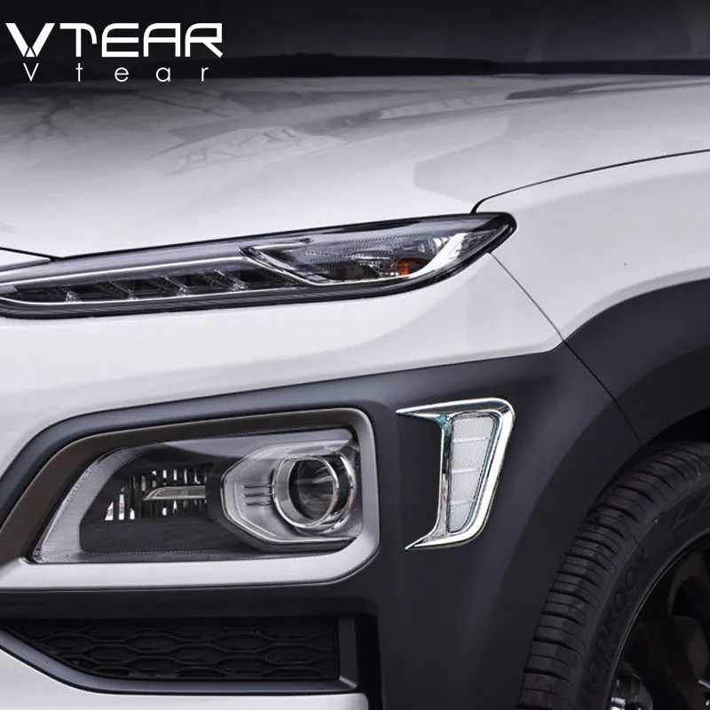 Vtear для Hyundai Kona Encino 2018 2019 хромированный автомобильный передний противотуманный