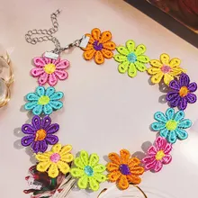 Только красивое романтическое ожерелье-ошейник в виде цветка для девочек, Япония и Корея, цепочка в виде ключицы, милое маленькое свежее колье на шею