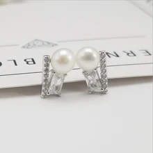 [MeiBaPJ] серьги из чистого серебра S925 пробы, красивые серьги из натурального пресноводного жемчуга для женщин, ювелирные украшения