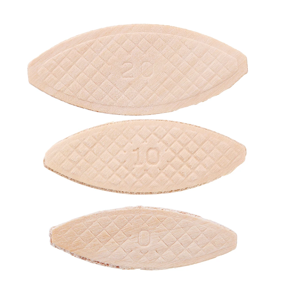HILDA 100pcs No. 0#/10#/20# Assorted Wood Biscuits for Tenon Machine Woodworking Biscuit Jointer