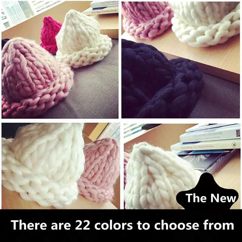 

New Arrival 22 Colors Soft Wool Roving Bulky Thick Big Yarn Spinning Hand Knitting Thread Crochet Yarn for Hat Scarf Knitting