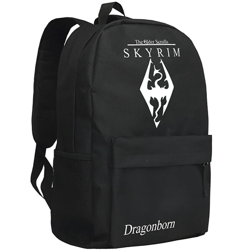 

2018 Skyrim Backpack The Elder Scrolls V Skyrim School Bags Fashion Design Shoulder Backpack For Boys Girls Traveling Hiking