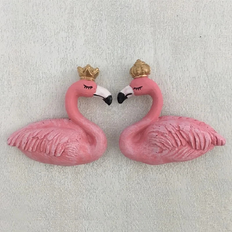 3D Pink Flamingo Fridge Magnet Refrigerators Souvenir Resin Fridge Magnet Decor Kitchen Decoration Fridge Magnetic Sticker