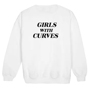 

girls with curves quote fashion feminist equality celebs fan sweatshirt greys Jumper blusa tumblr girl tops