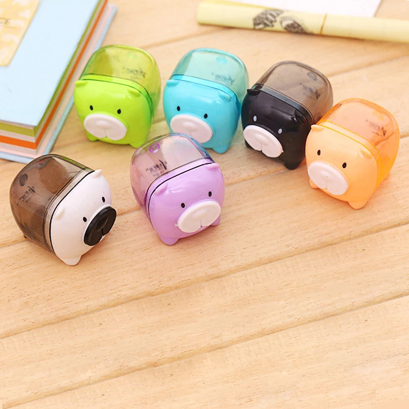 

1pc Cute Mini Pig Pencil Sharpener Animal Stationery For School Student Kid Gift