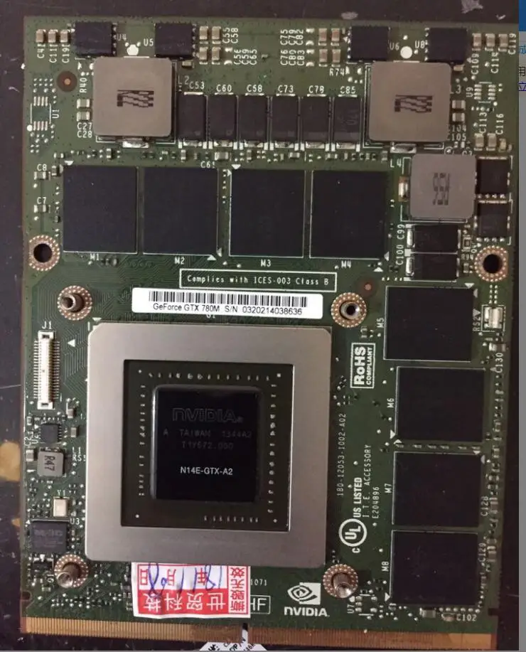 Abdo GTX 780 M GTX780M 4G N14E-GTX-A2 видео карта для MSI 16F3. 16F4 GT60 1762 GT70 Grap DDR5 Дисплей графическая карта GPU Замена