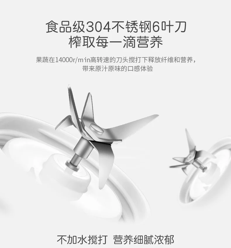 Portable Mini USB Wireless Fruit Juicer 380ml Glass Bottles 2000mAh Rechargeable Battery Mini Blenders Mixer Sports Bottles