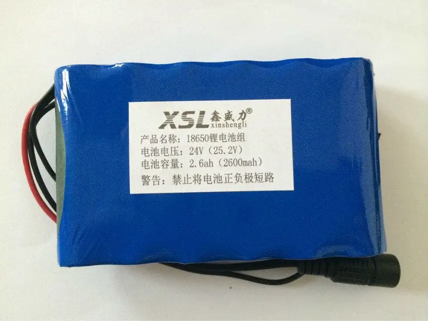 

24V 2.6Ah 18650 2600mah Lithium-ion Battery Pack Suitable for Small Engine / Motor / LED Lighting Equipment Use + Free Shipping