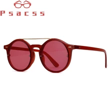 Psacss Round Sunglasses Women Men Vintage Luxury Brand Designer Sun Glasses Female Fashion Mirror Retro Lunette De Soleil Femme Psacss Round Sunglasses Women Men Vintage Luxury Brand Designer Sun Glasses Female Fashion Mirror Retro Lunette De Soleil Femme