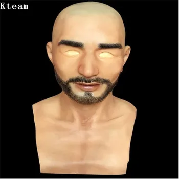 

New Realistic Male Mask For Halloween Human Female Masquerade Silicon Party Mask Handsome Man Crossdress Costume Cosplay Mask