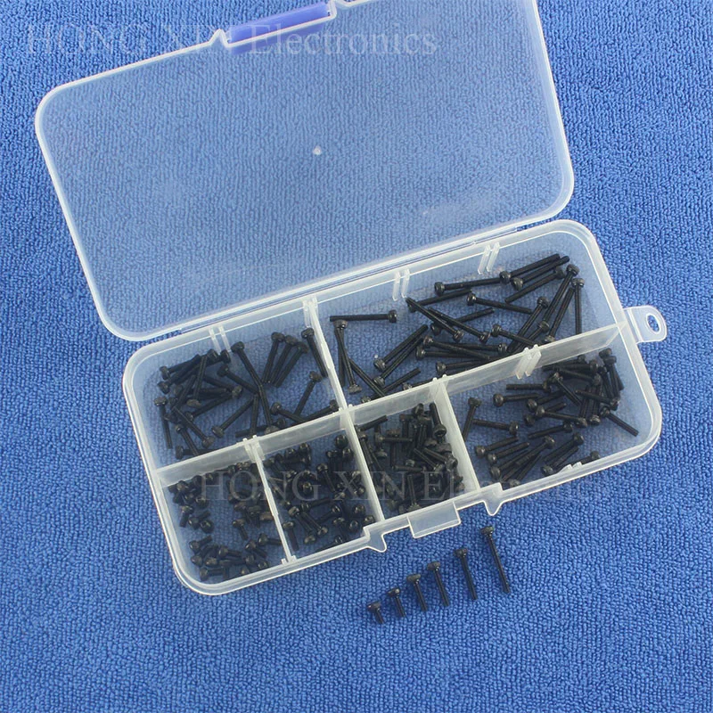 

Black Carbon-Steel Cylinder Column Hex Hexagon Screw Set 180PCS/Set M2 Furniture Fastener Assorted Kit