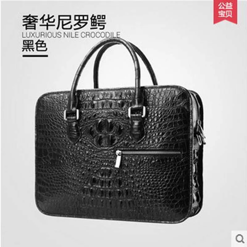 

gete The new Thai crocodile man with the bag in large capacity leather fashion luxury men business briefcase men bag