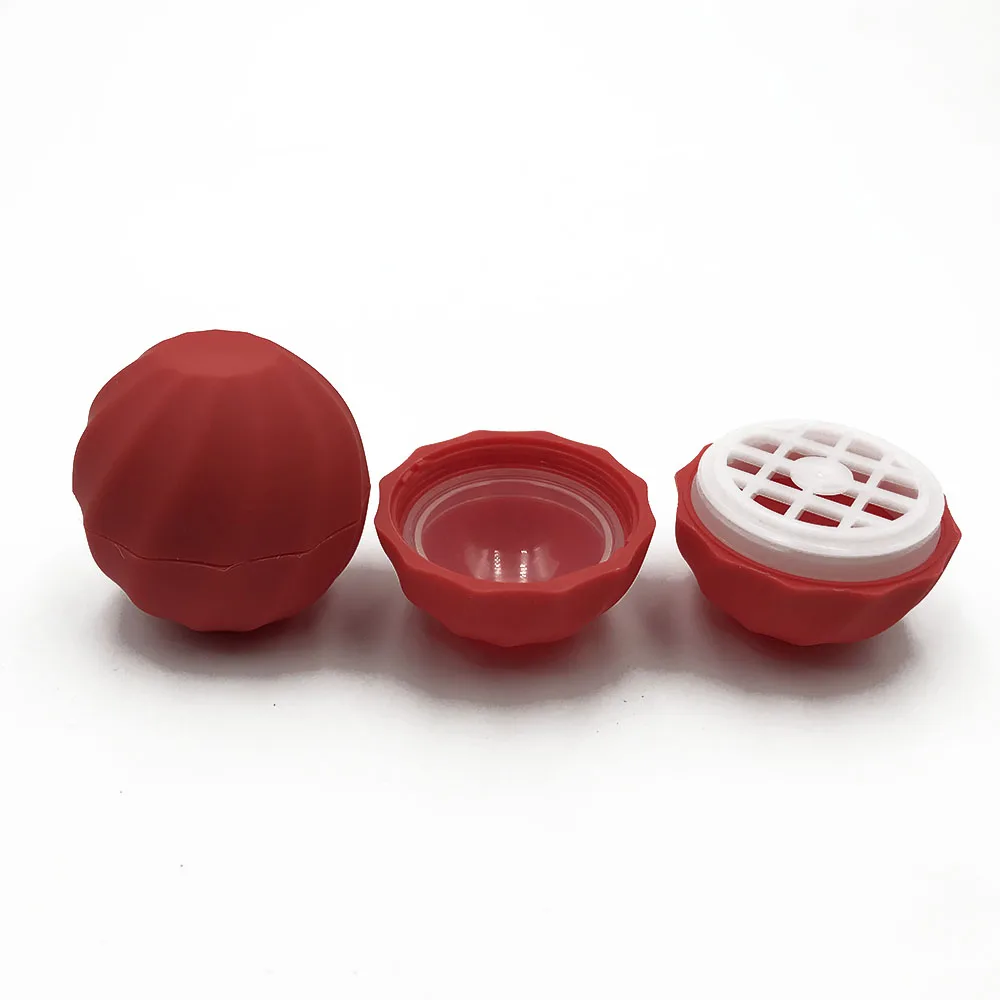 10 шт. пустой косметический шар контейнер 7 г баночка для бальзама для губ блеск для глаз крем образец чехол - Цвет: Red