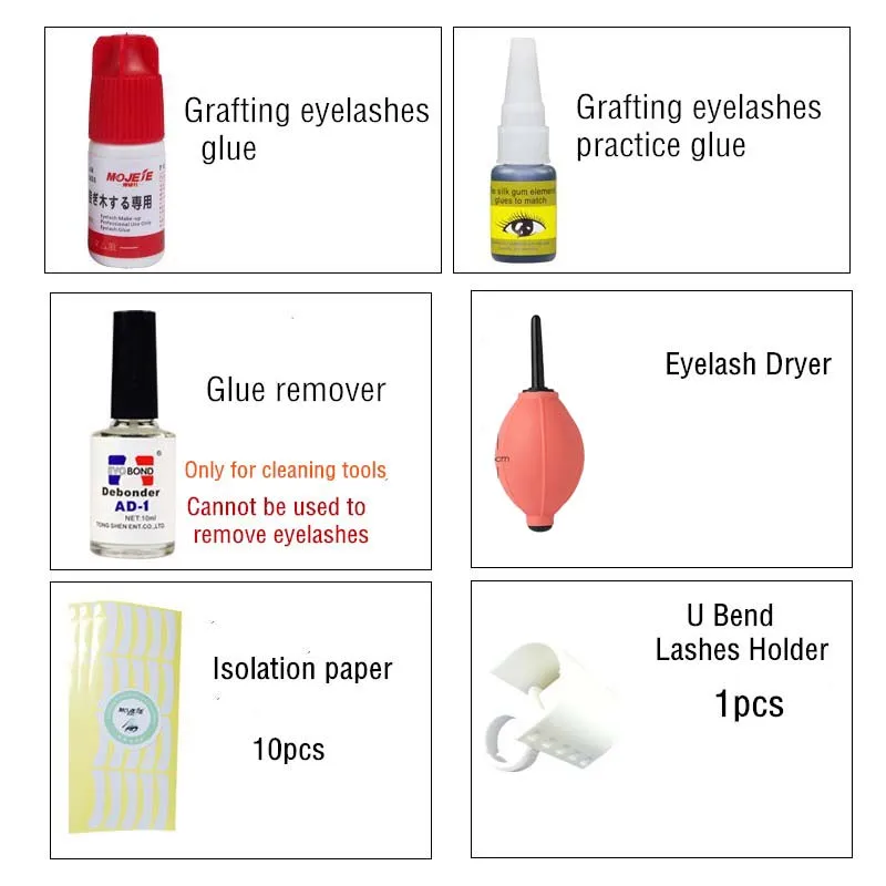 Pro-Training-Eyelashes-kit-False-Eyelash-Extension-Grafting-Practice-Curl-Glue-Tweezer-Tools-Set-Bag-For (3)