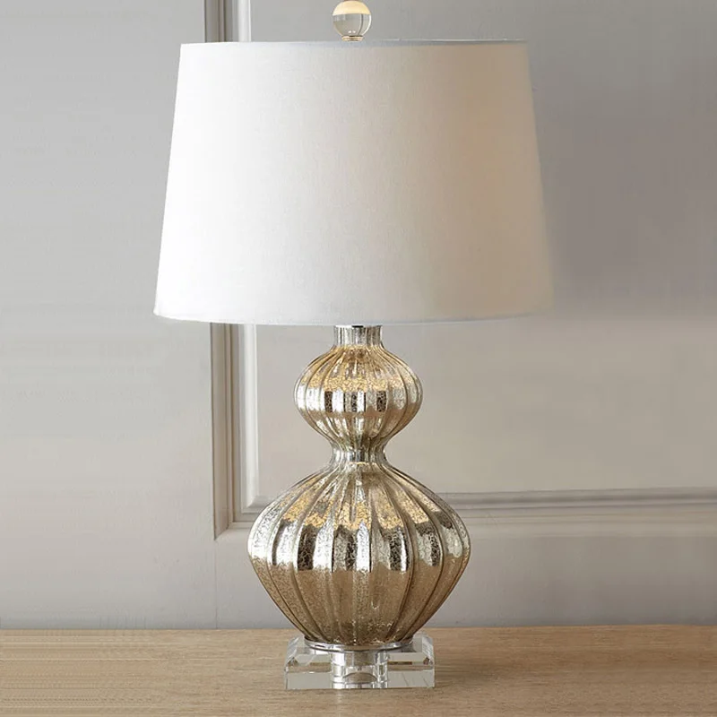 American gourd table lamp Chinese crystal bottom bedside creative