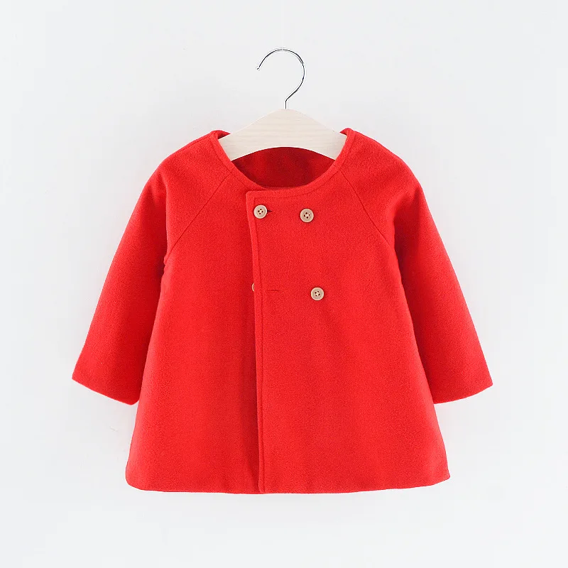

2019 Baby Grils Jackets Wool Fashon Kids Coats Autumn Children's Outerwear Spring Casual Long Toddler Girls Windbreaker