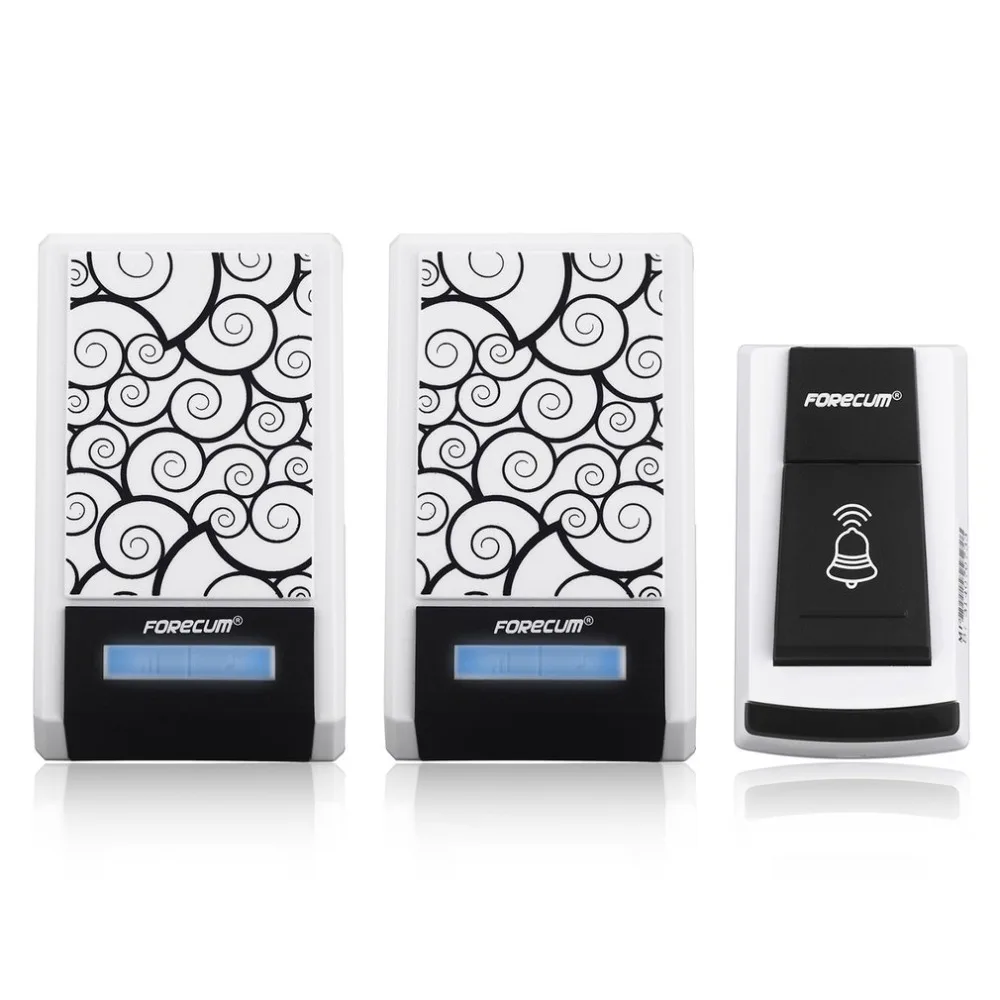 

2 Receivers+1 Transmitter Dual Receiver Wireless Doorbell Remote Control Up to 100 meters Smart Door Bells For Home ,yard