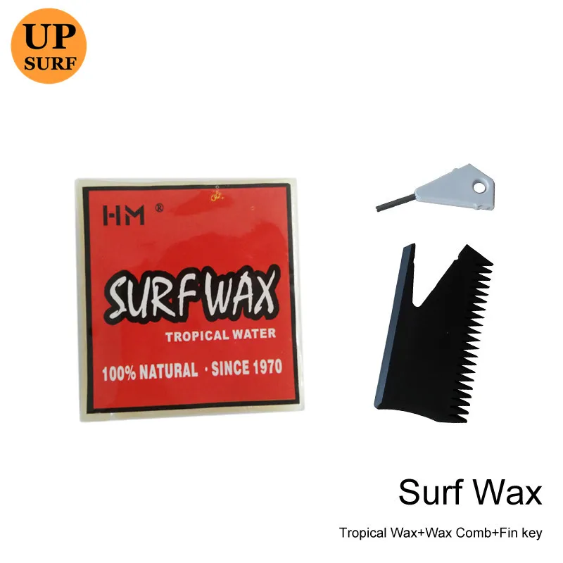 SUP Surfing Wax Tropical Water Wax Surf Wax with Fin key and Wax comb