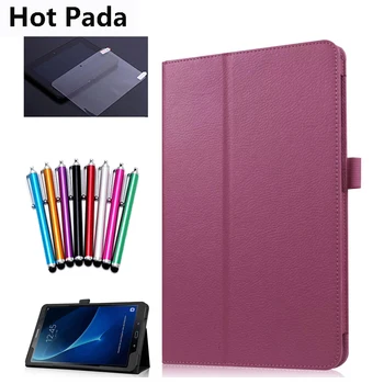 

Hot Pada Case for samsung galaxy tab A 10.1 SM-T580 SM-T585 10.1'' tablet smart case+screen protector+stylus
