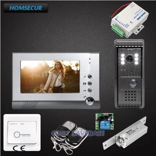 

HOMSECUR 7inch Door Phone System Electric Lock Compatible for Easy Unlocking