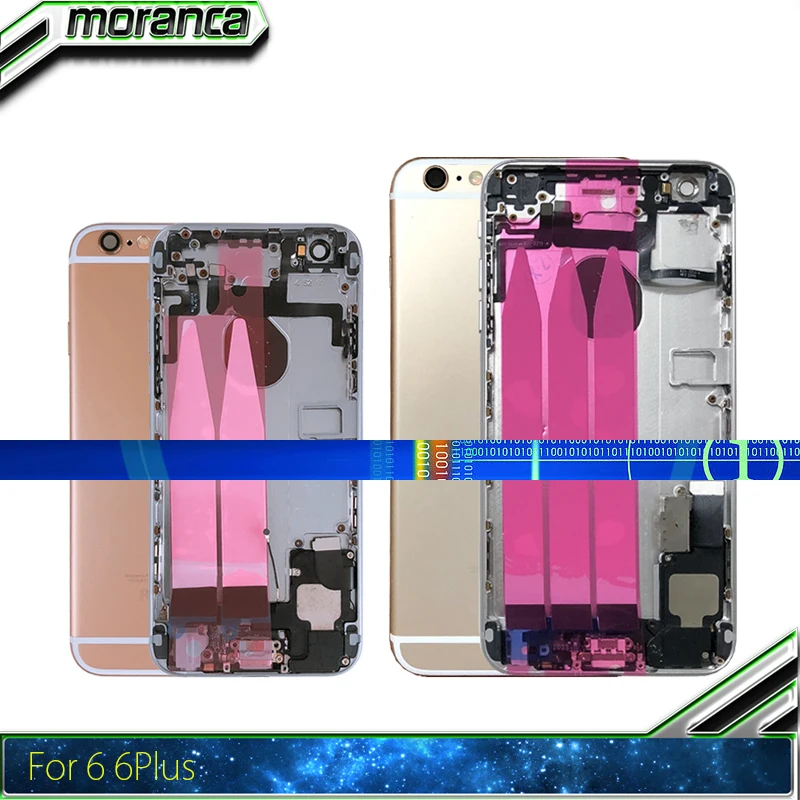 

Full Housing for iPhone 6 6g Plus 6Plus Back Cover Middle Frame Chassis Assembly Battery Door Rear Chasis with Flex Cable Parts