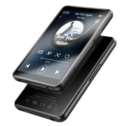 BENJIE X6 полный сенсорный экран MP3-плеер 4 Гб 8 Гб музыкальный плеер с fm-радио видео плеер электронная книга плеер MP3 со встроенным динамиком - Цвет: Black