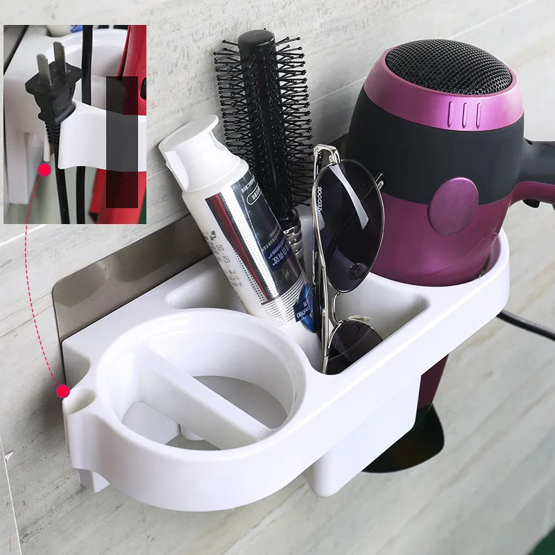 POSEPOP Wall Mount Suction Cup ABS Hair Dryer Rack Holder for Home Hotel Bathroom Storage Organizer dryer | Обустройство дома