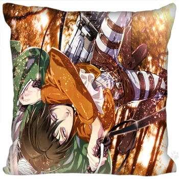 

H+P#54 New Hot Custom Pillowcase attack on titan#1 soft 45x45 cm (One Side) Pillow Cover Zippered SQ01003@H054
