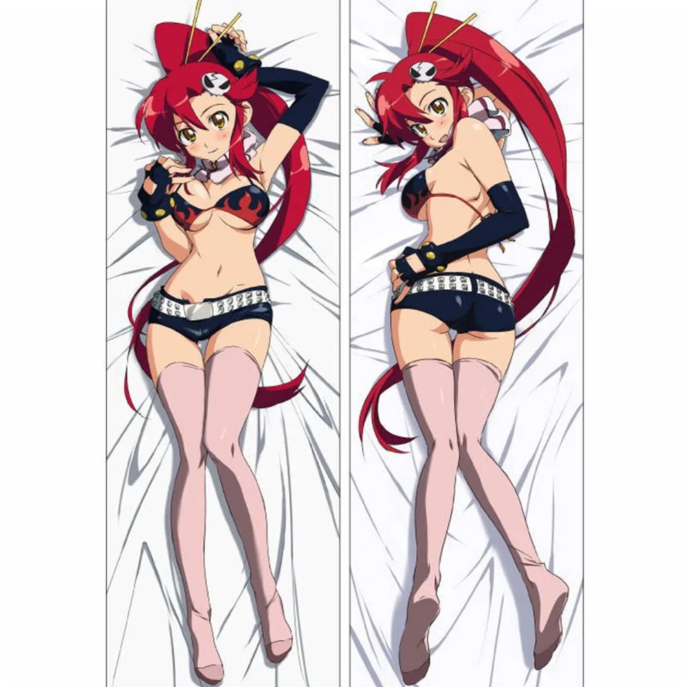 Hot Japan Anime Gurren Lagann Yoko Littner Hugging Body Pillow Case Cover Tengen Toppa Gurren Lagann Nia Teppelin Q002