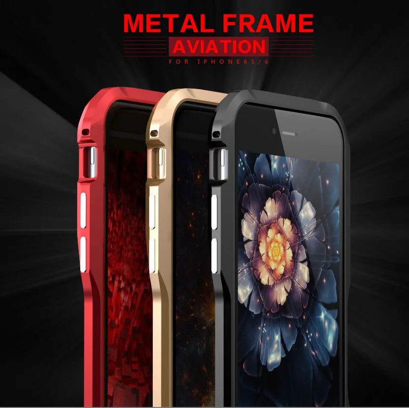 Luphie coque для iphone 7 plus чехол Роскошные алюминий металла рамки + кожа задняя крышка 6 6s