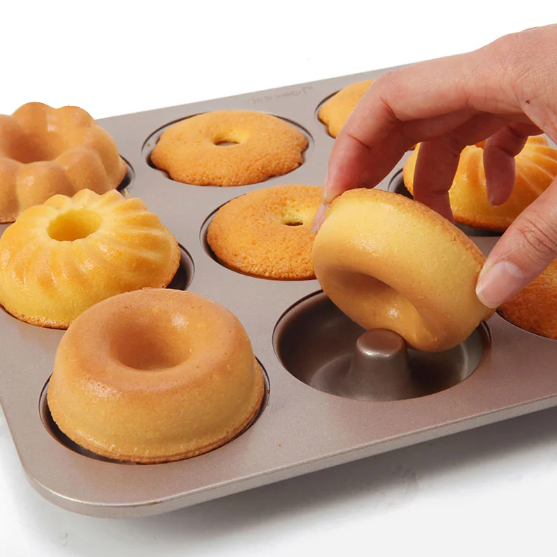 12 Holes Donut Mold Cookies Non Stick Doughnut Mould Baking Oven Tray Cupcake Baking Mold Muffin Baking Form Bakeware Tools
