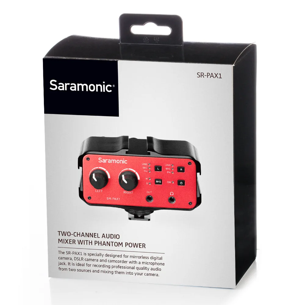 Saramonic 2 канальный микшерный пульт предусилитель микрофон адаптер двойной xмм LR мм