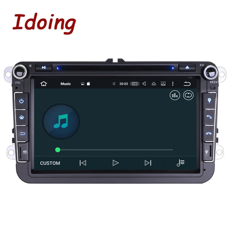 Idoing 2Din руль для VW Polo Golf5 Passat B6 Android7.1 автомобильный мультимедийный плеер сенсорный экран навигация четырехъядерный радио