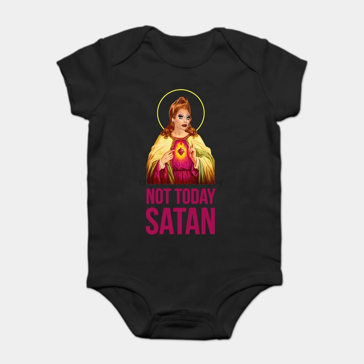 

Baby Onesie Baby Bodysuits kid t shirt New Streetwear Boy RuPaul Not today Satan Not today Design T Shirt