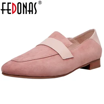 

FEDONAS Fashion Cute Women Suede Leather High Heels Casual Shoes Woman Elegant 2019 Spring Summer Casual Shoes Ladies Pumps